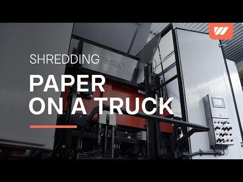 WEIMA mobile Papierzerkleinerung auf einem LKW